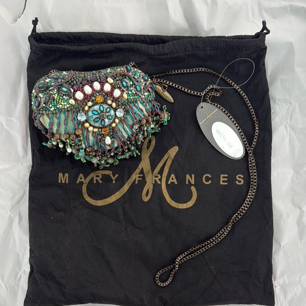Mary Frances Multicolor Beaded Clutch